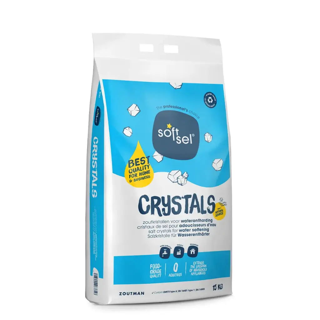 Soft Sel Crystals 15KG - Zoutkristallen Voor Waterontharder (66/Pallet)