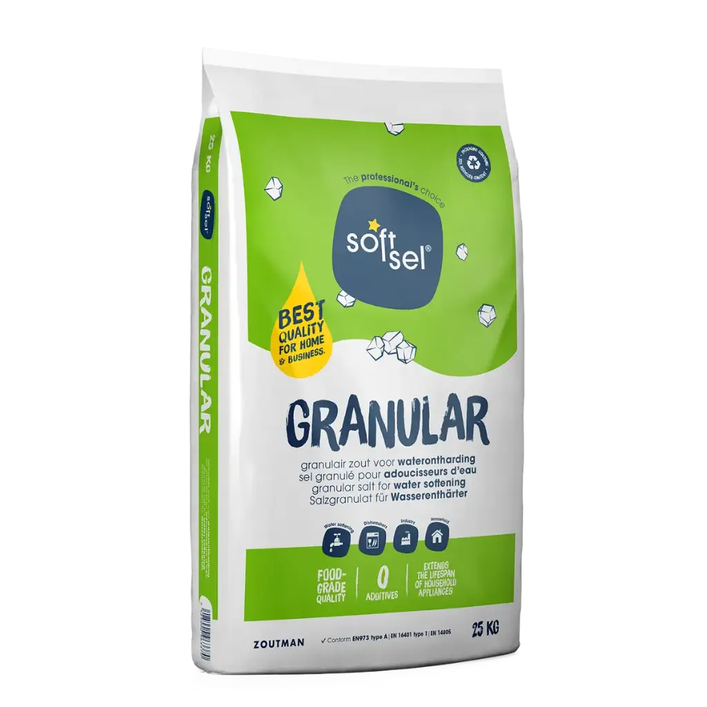 Soft Sel Granular 25KG - Zoukristallen Voor Vaatwasmachine