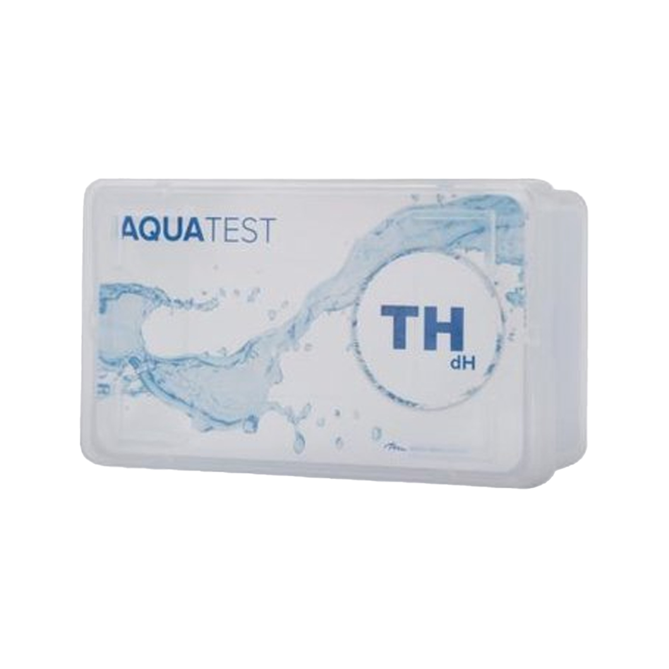 AQUAtest Th dh watertest doosje met testvloeistof; waterontharder gerelateerd testapparaat voor calcium- en magnesiummetingen. hoe werkt een waterontharder uitleg in context van waterontharder.