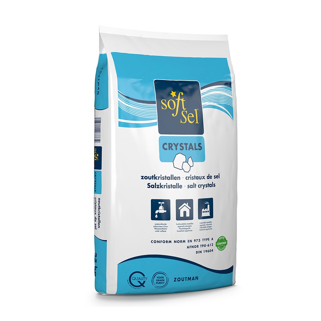 Soft Sel Crystals 25KG - Zoutkristallen Voor Waterontharders - Onthardingszout