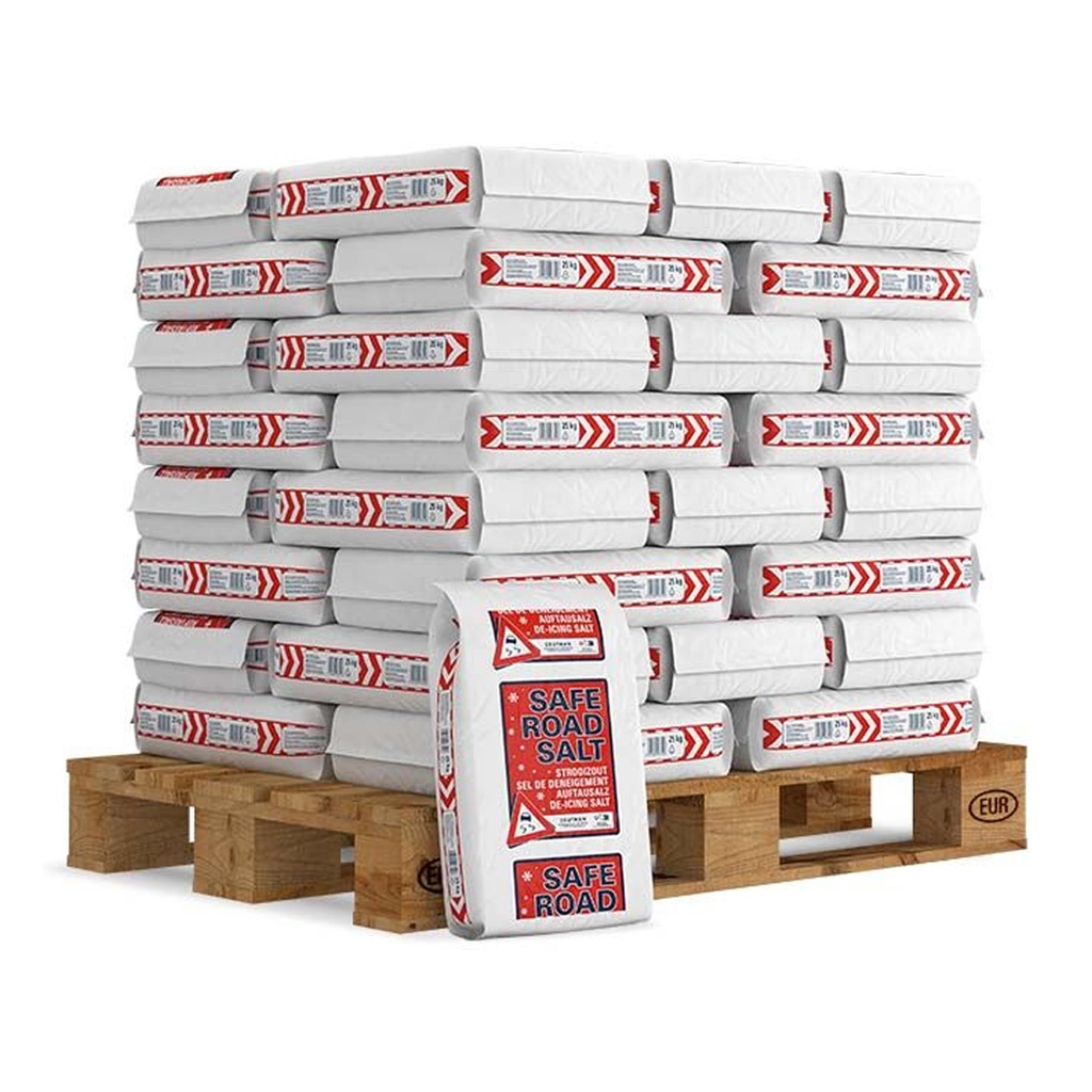 Volle pallet Safe Road Salt strooizout, 40 zakken van 25 kg