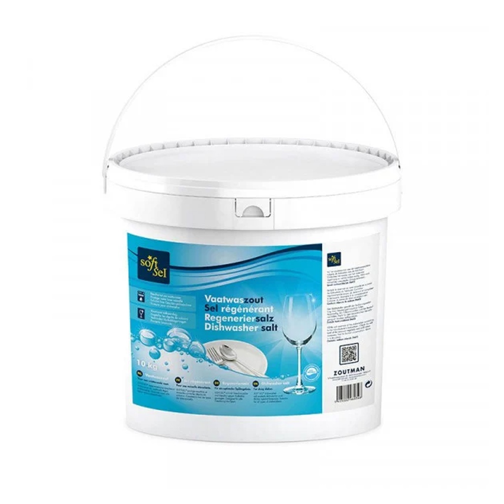 Soft Sel Dishwasher Salt Bucket 10KG (44/Pal)