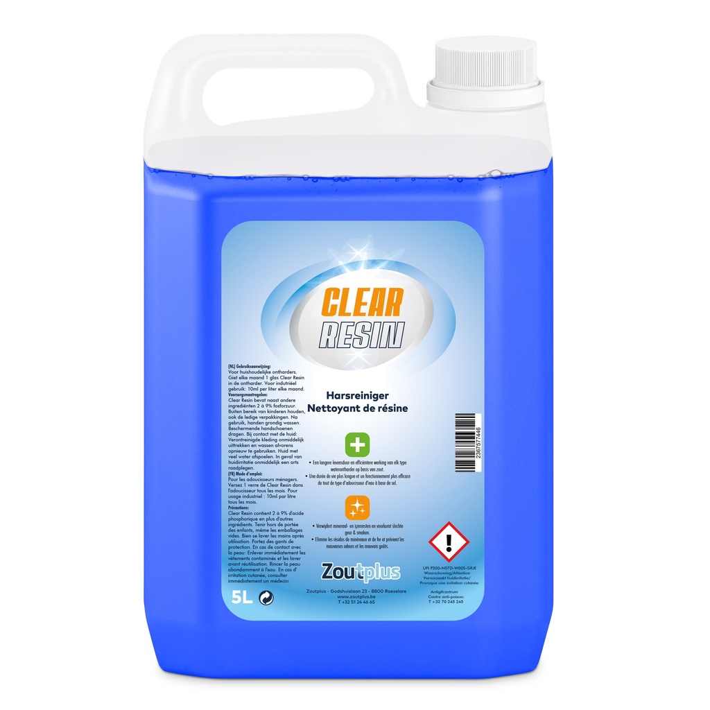 Clear Resin 5L - Harsreiniger - Reiniger Waterontharder (kopie)