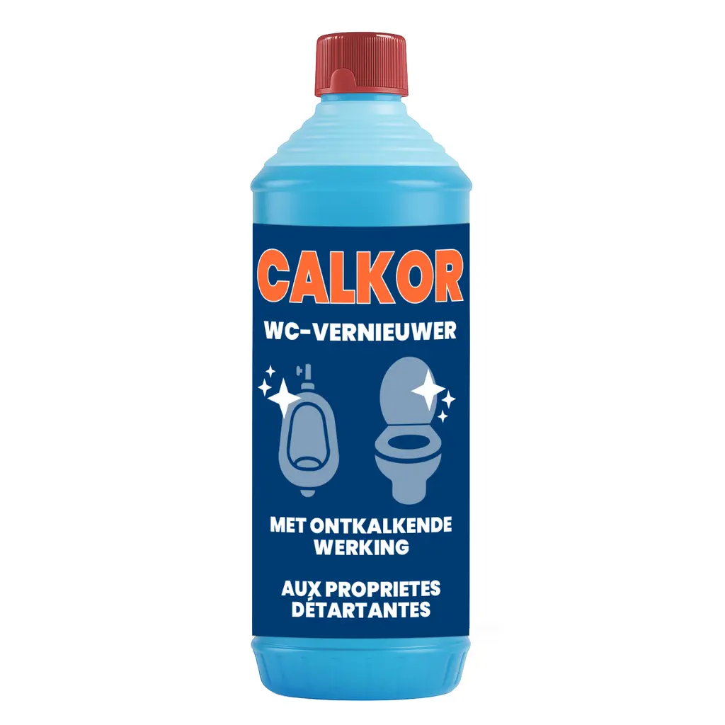CHEMIEKOR WC-Vernieuwer CALKOR 1L - Vloeibare WC Ontkalker - Toilet Reiniger
