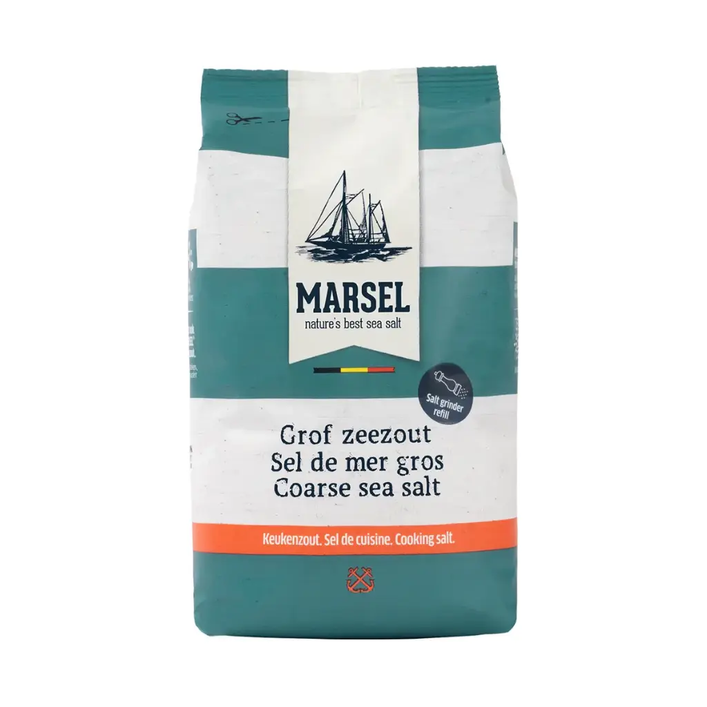 MARSEL® Grof Zeezout 1KG - Voedingszout - Navulling Zout Molen